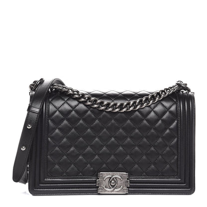 Chanel Lambskin Quilted New Medium Boy Flap Black 1 of 8
