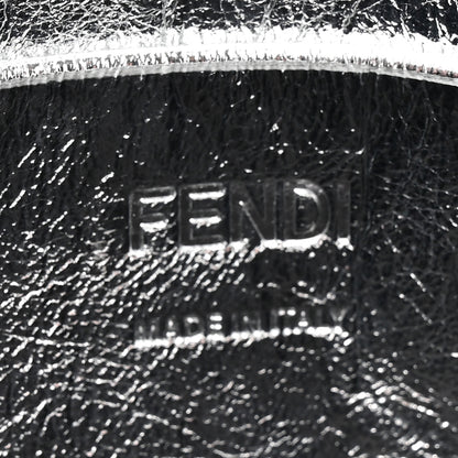 Fendi Vitello Catalan Mirror FF 1974 Embossed Mini Baguette Argento 6 of 10