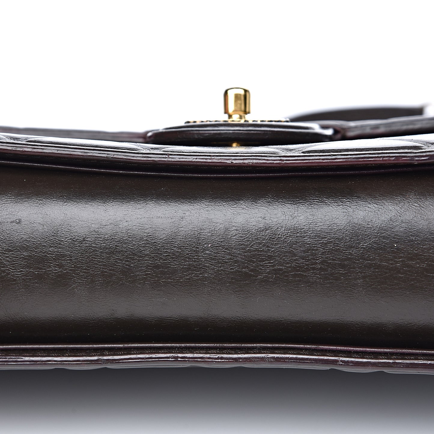 Calfskin Embossed Medium Flap Brown