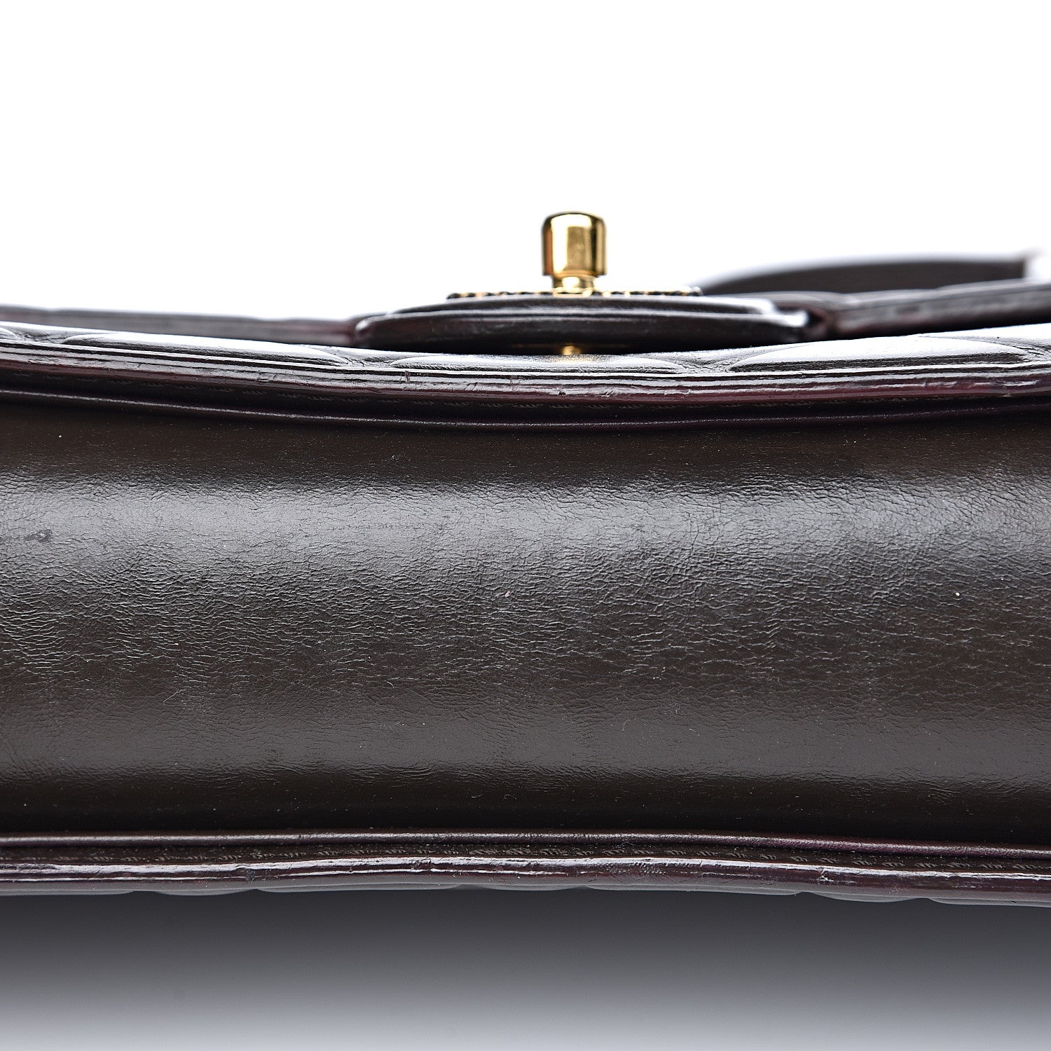 Chanel Calfskin Embossed Medium Flap Brown 8 of 20