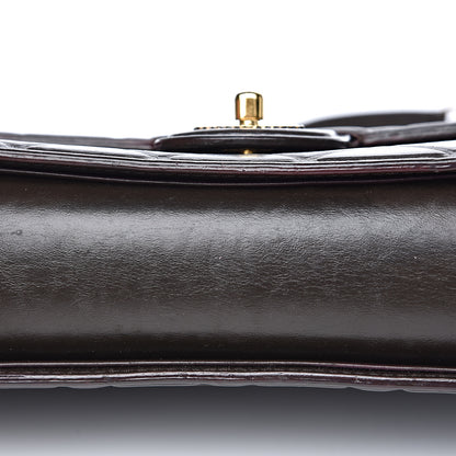 Chanel Calfskin Embossed Medium Flap Brown 8 of 20