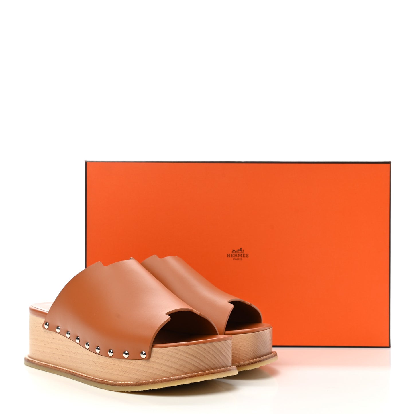 Calfskin Ellipse Mules 38 Marron Glaise