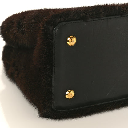 Louis Vuitton Mink Fur Capucines MM Dark Brown 7 of 9
