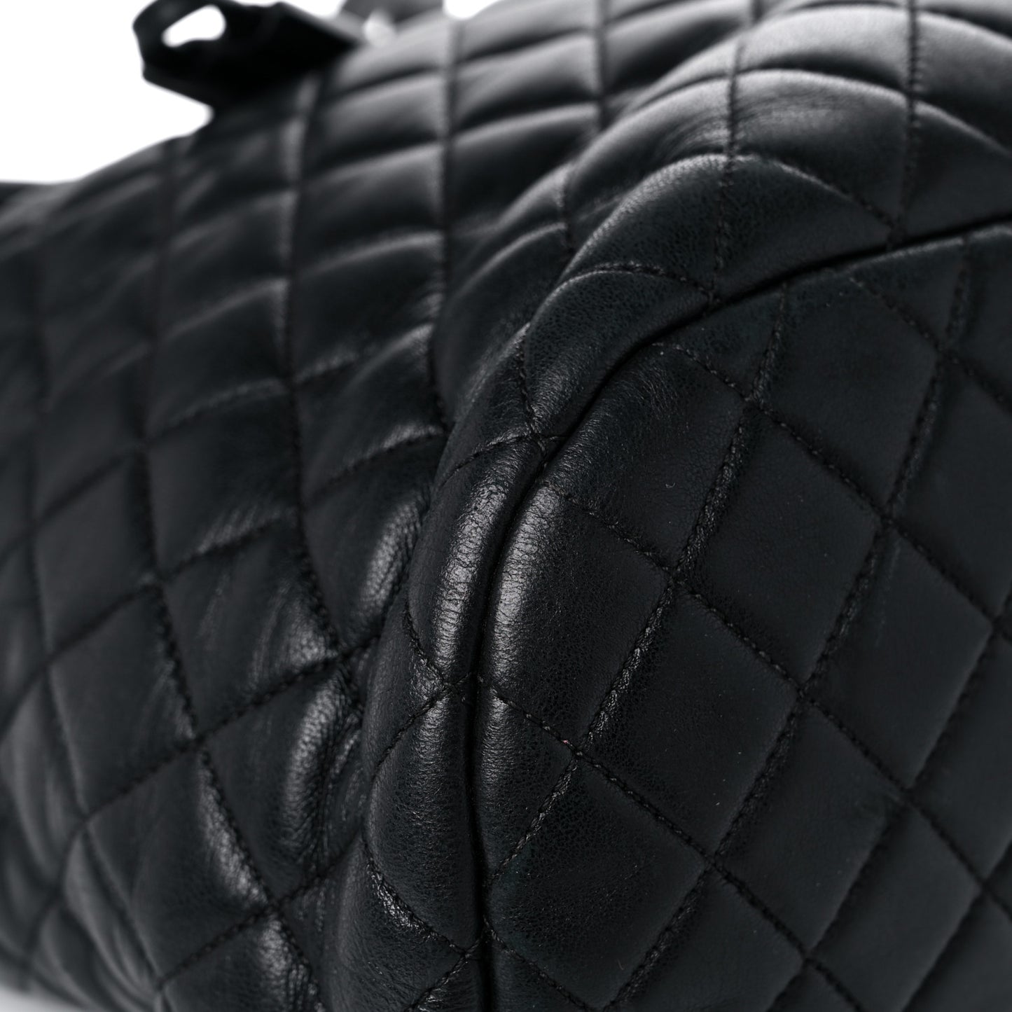 Lambskin Quilted Large Urban Spirit Backpack Black