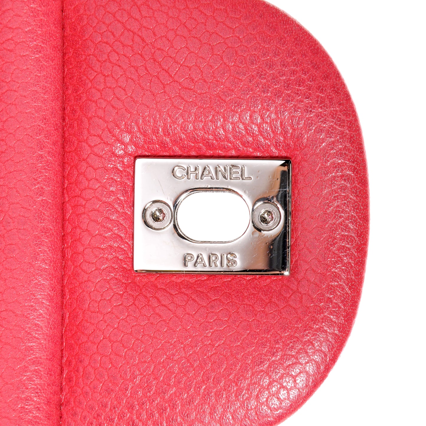 Washed Caviar Jumbo Single Flap Fuchsia