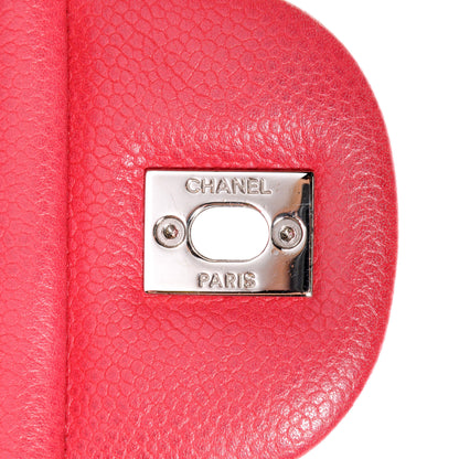Chanel Washed Caviar Jumbo Single Flap Fuchsia 9 of 9
