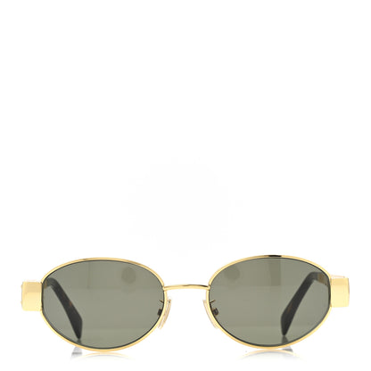 Celine Metal Triomphe 01 Sunglasses CL40235U Gold Green 2 of 7