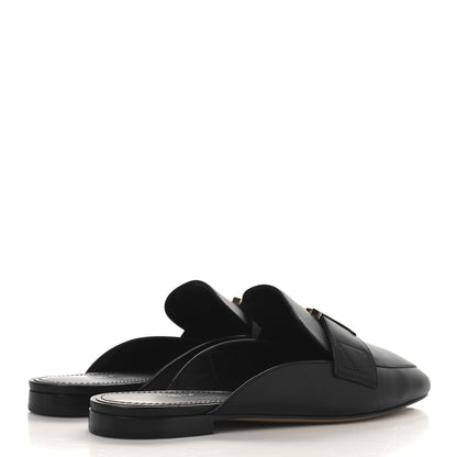Louis Vuitton Calfskin LV Mare Open Back Loafers 40 Black 5 of 9