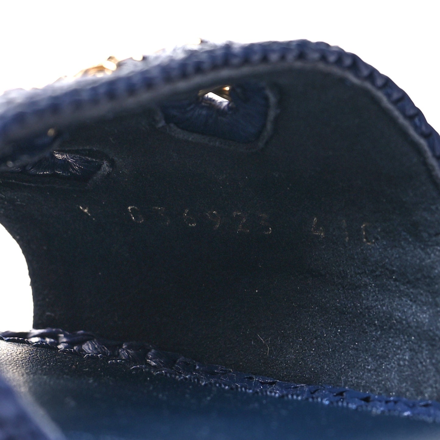 Cord CC Espadrille Slip On Sandals 41 Navy Blue