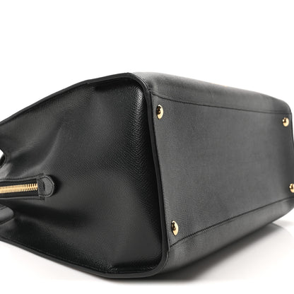 Salvatore Ferragamo Hammered Calfskin Today Satchel Black 8 of 9