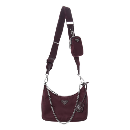 Prada Tessuto Nylon Re-Edition 2005 Shoulder Bag Granato 1 of 10