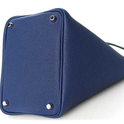 Hermes Taurillon Maurice Picotin Lock 18 PM Bleu Saphir 10 of 10