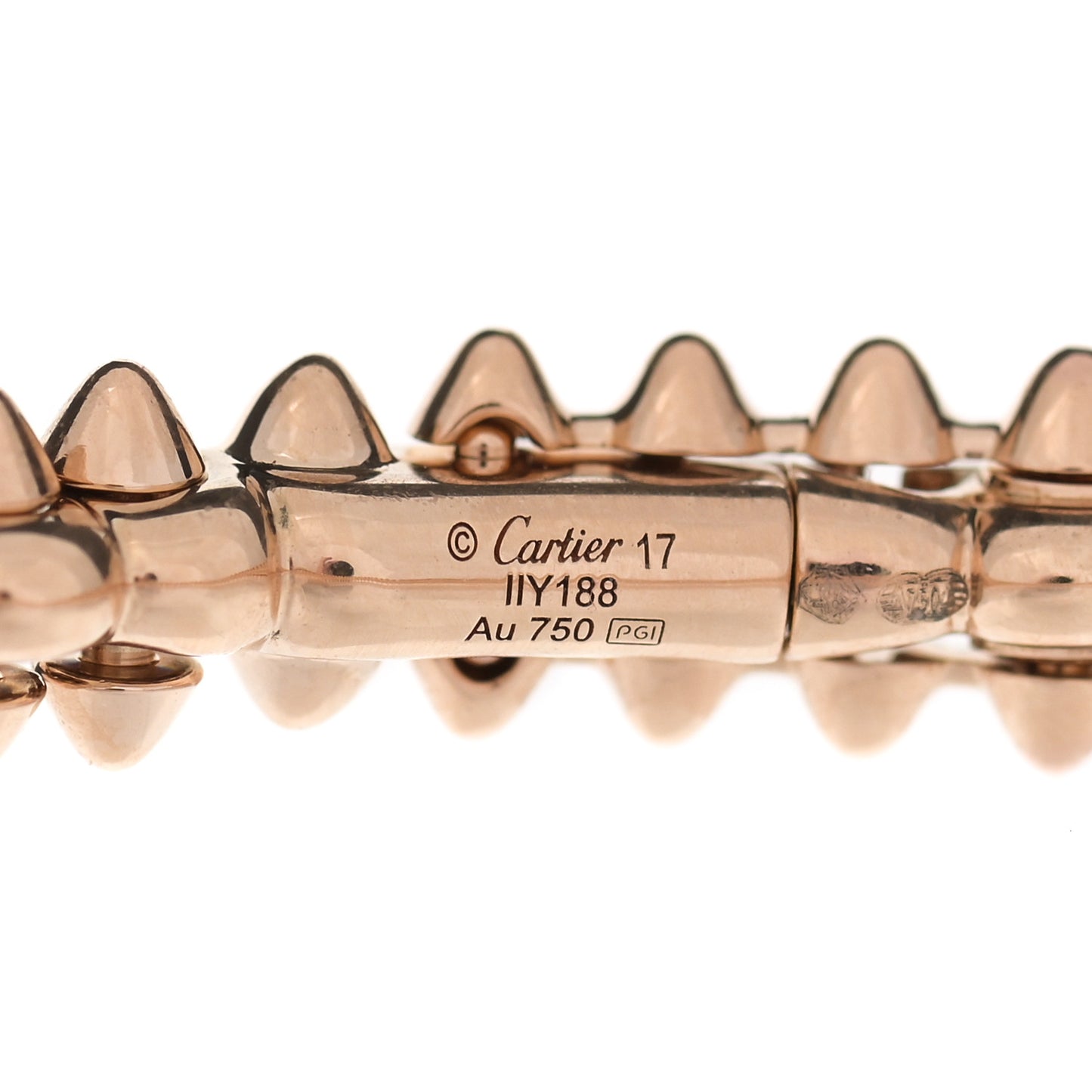 18K Pink Gold Small Clash De Cartier Bracelet 17