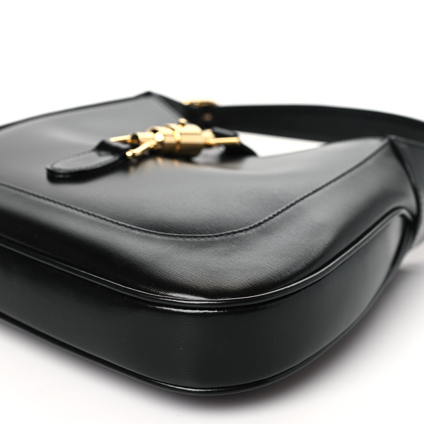 Boarded Dyana Lux Calfskin Small Jackie 1961 Hobo Black