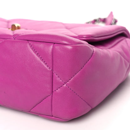 Chanel Lambskin Quilted Medium Chanel 19 Flap Purple 10 of 11