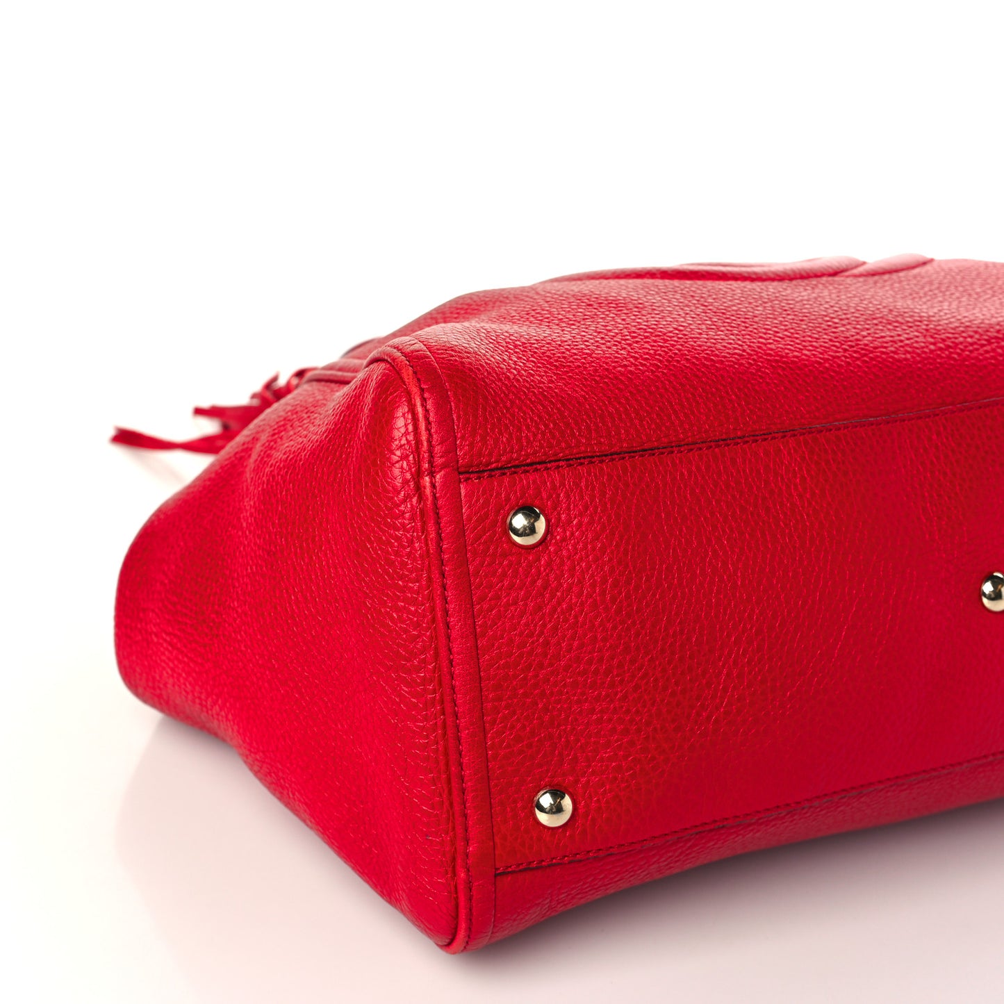 Pebbled Calfskin Medium Soho Shoulder Bag Red