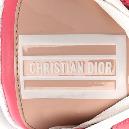 Christian Dior Nylon Calfskin Womens D-Player High Top Sneakers 39 Pink 7 of 14