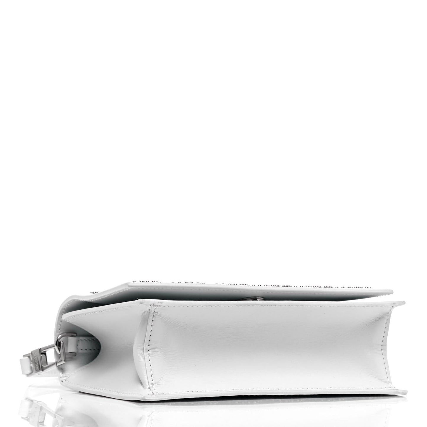 Calfskin Arabesque Studded Franca Crossbody Blanc Optique