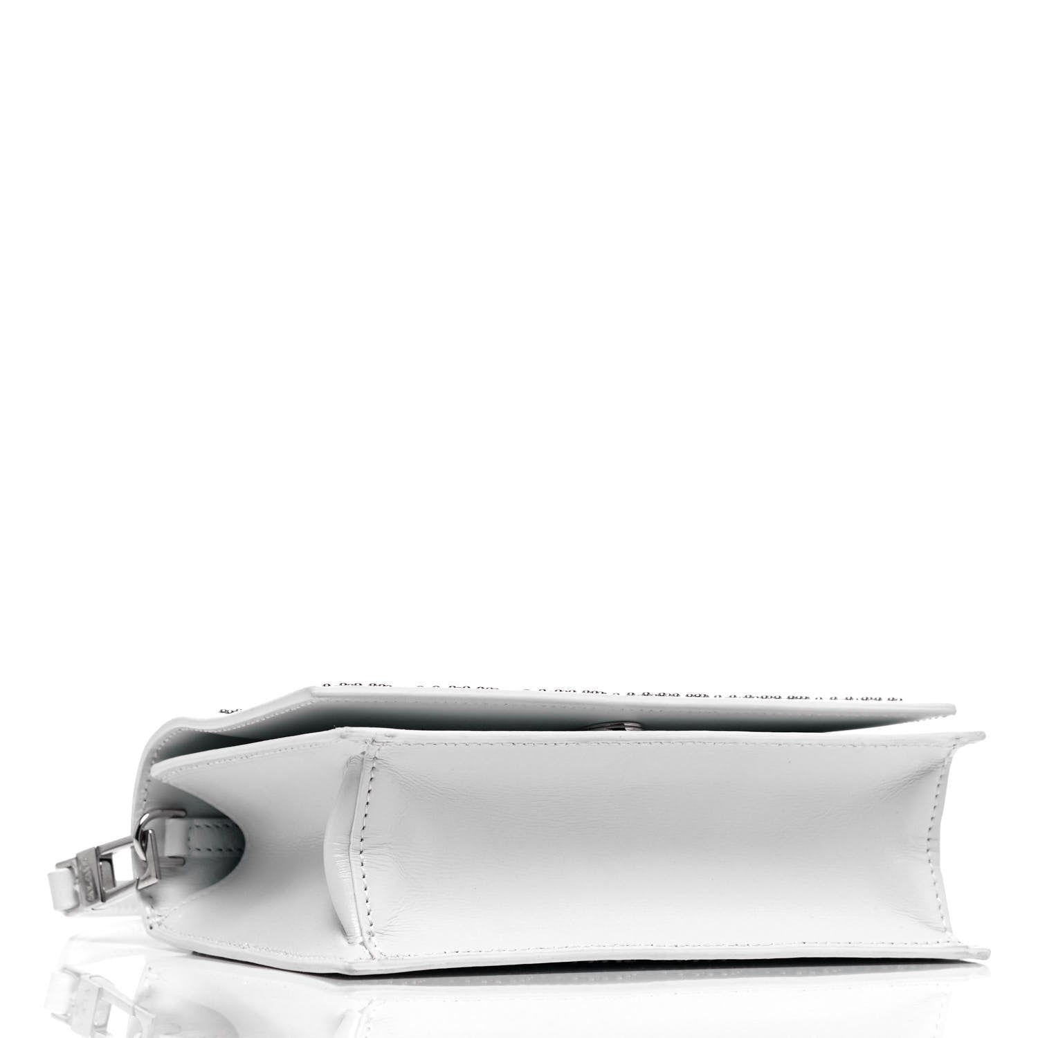 Alaia Calfskin Arabesque Studded Franca Crossbody Blanc Optique 3 of 9