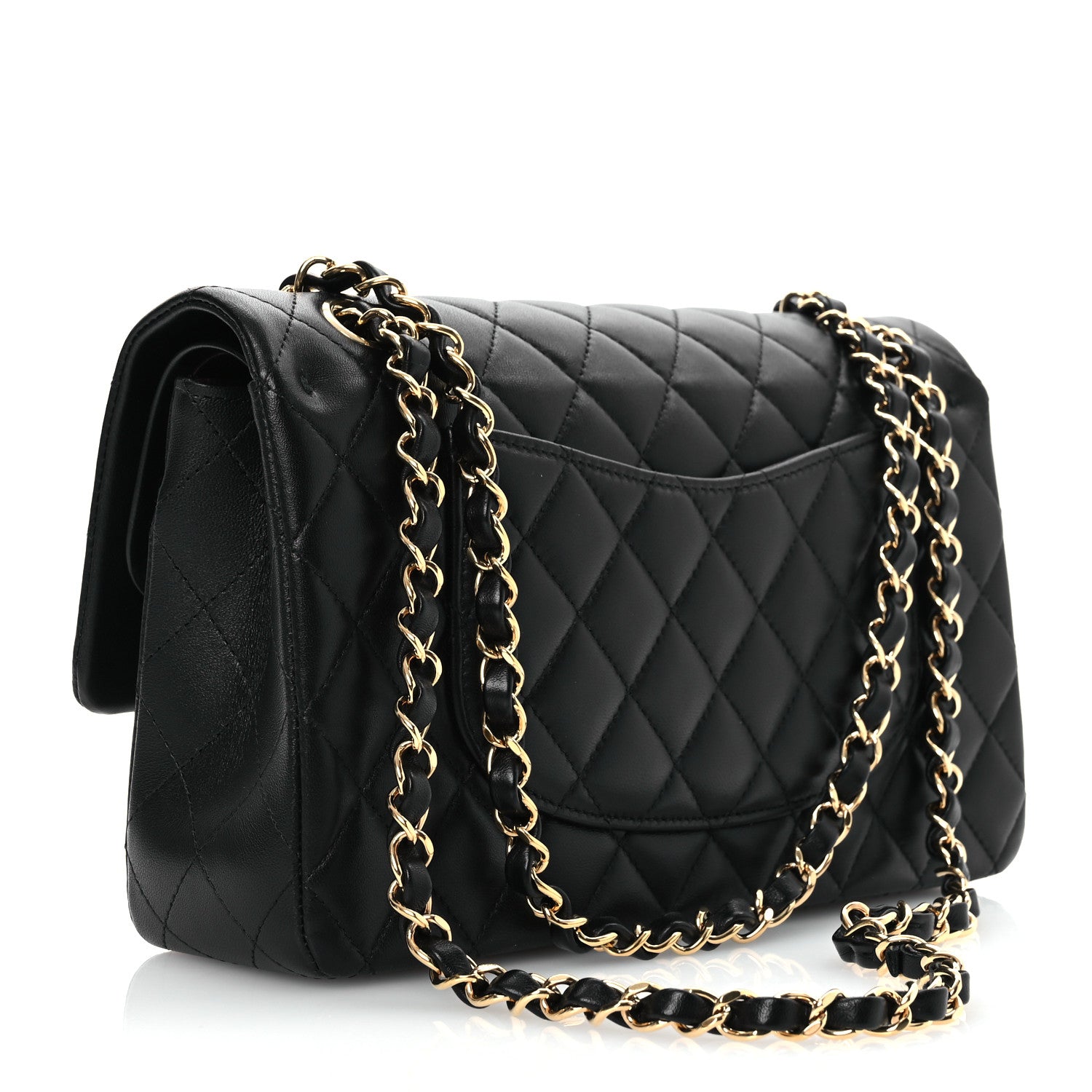 Chanel Lambskin Quilted Medium Double Flap Black 3 of 11