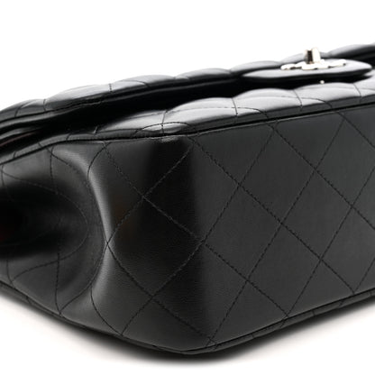 Chanel Lambskin Quilted Jumbo Double Flap Black 9 of 12