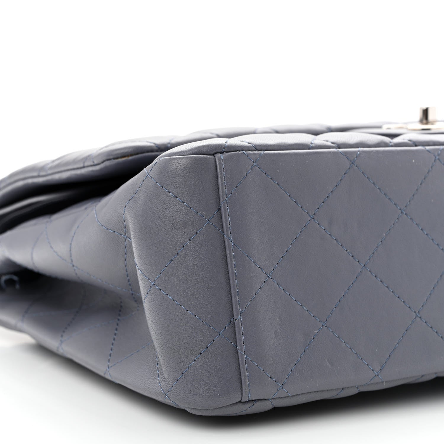 Chanel Lambskin Quilted Maxi Double Flap Light Purple 10 of 14