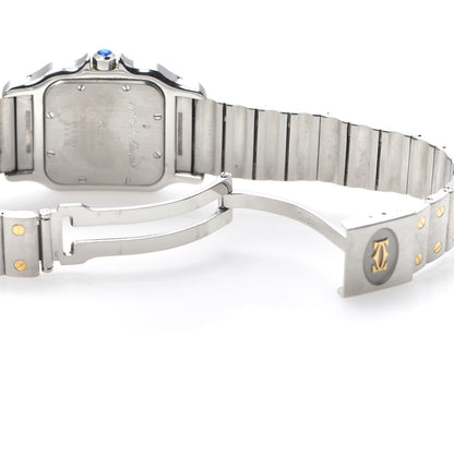 Cartier Stainless Steel 18K Yellow Gold 29mm Santos De Galbee Quartz Watch 5 of 5