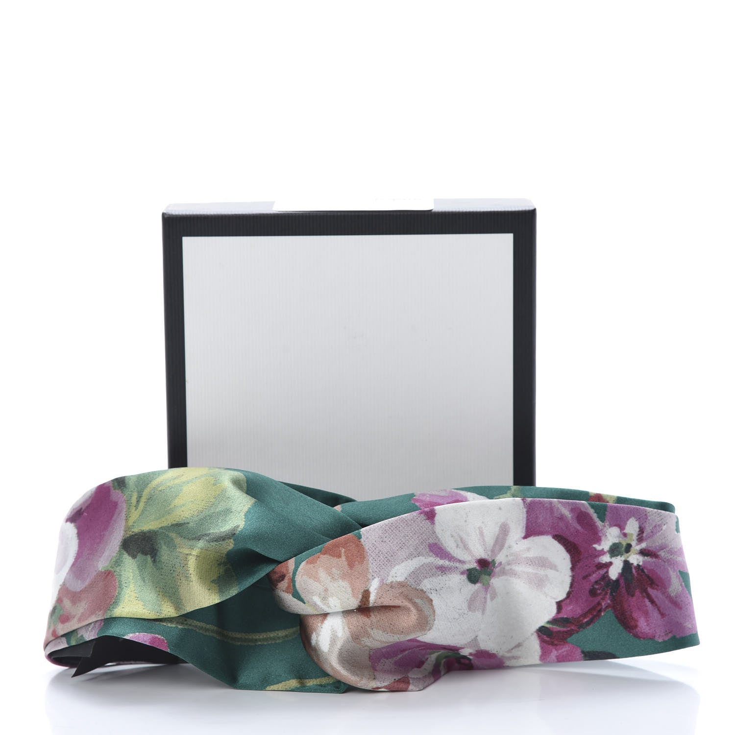 Gucci Silk Blooms Print Duchesse Headband Grass 7 of 7