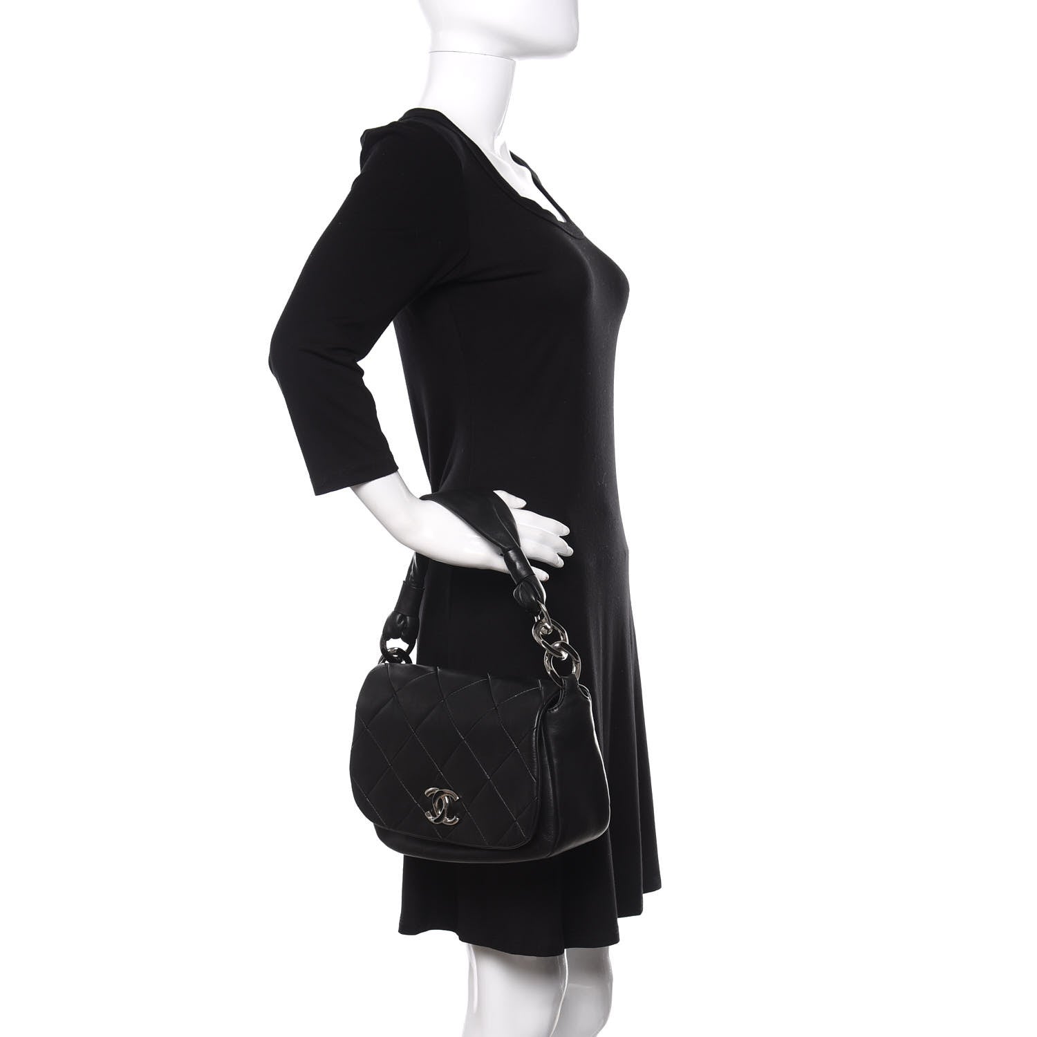 Chanel Lambskin Quilted Flap Bag Black 2 of 13