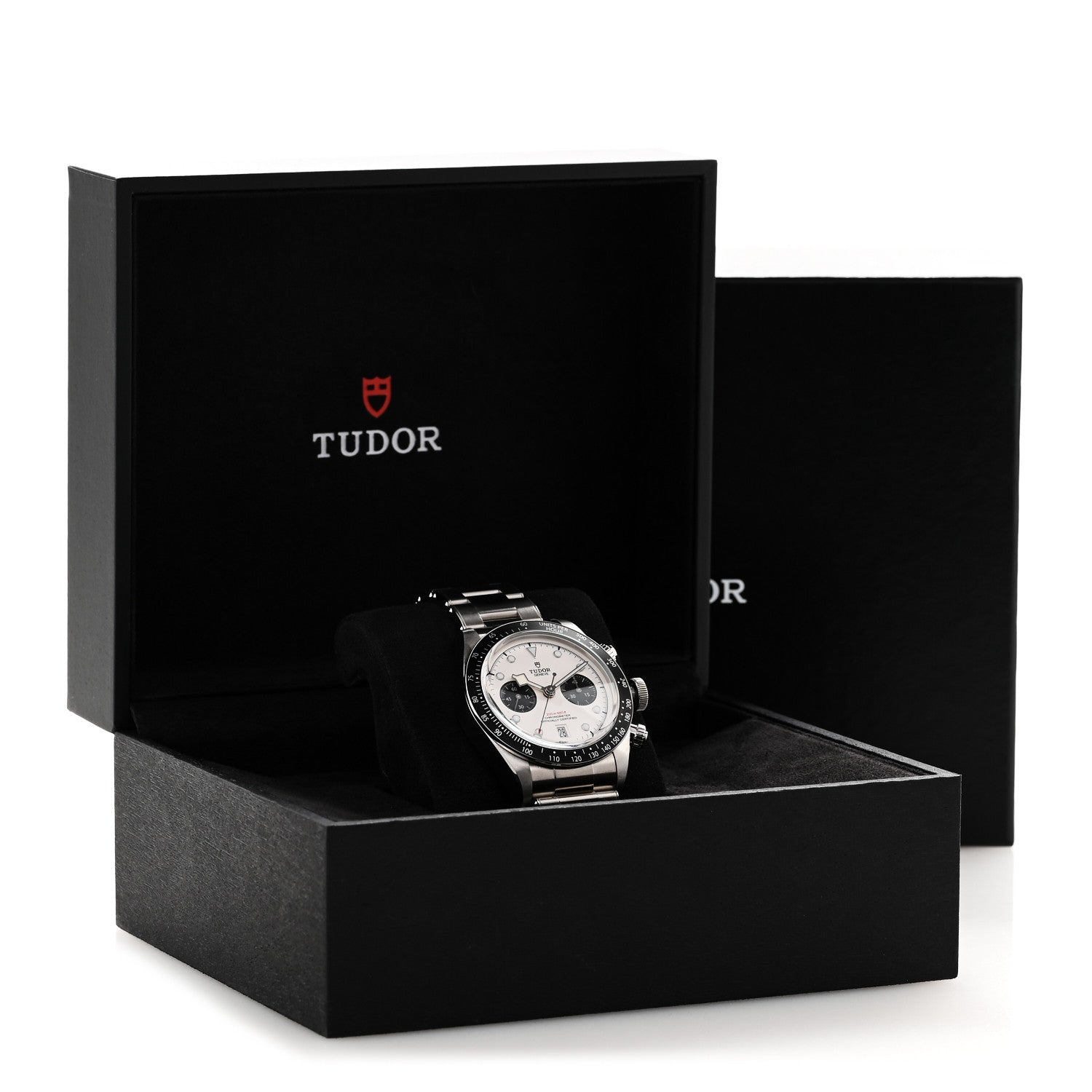 TUDOR Stainless Steel 41mm Black Bay Chronograph Panda Automatic Watch White 79360N 5 of 5