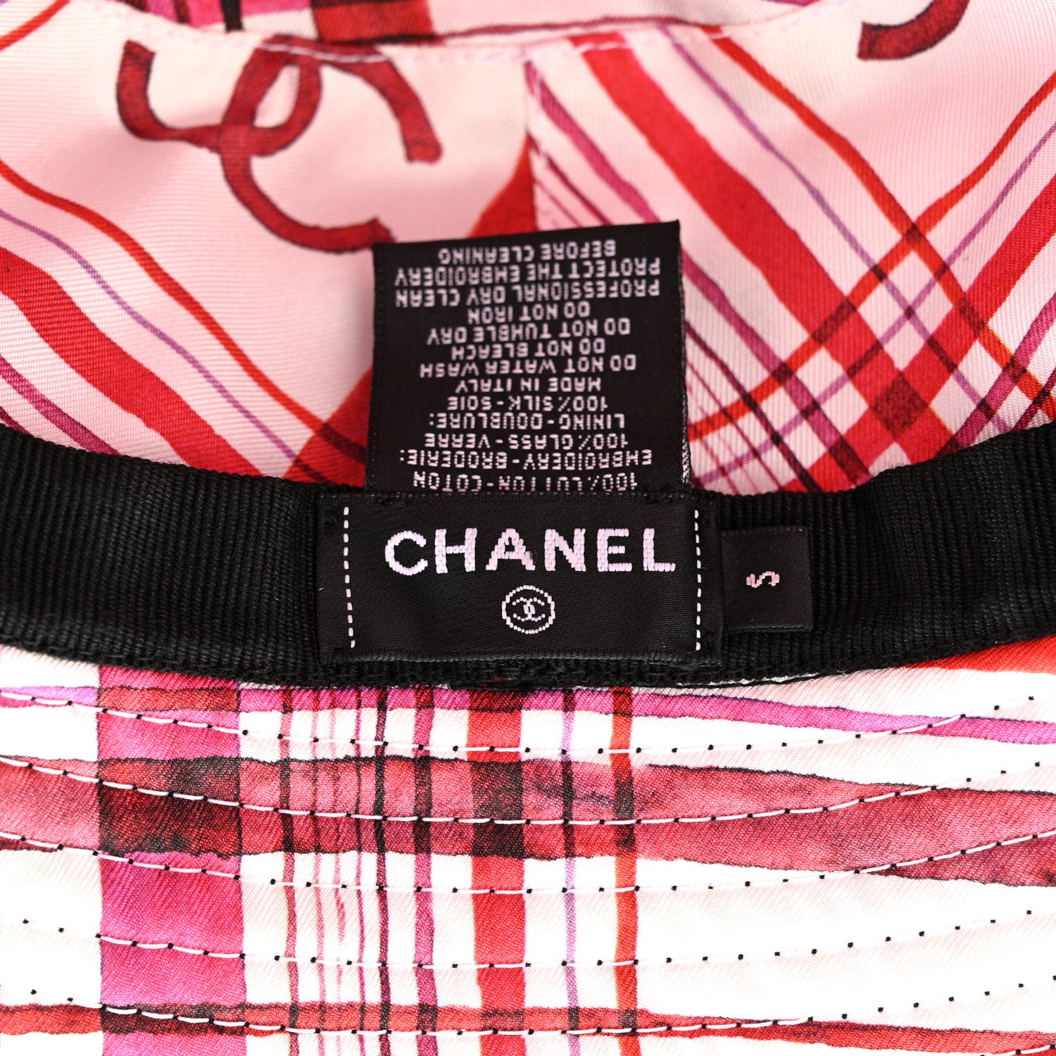 Chanel Cotton Pearl CC Bucket Hat S Black 8 of 11