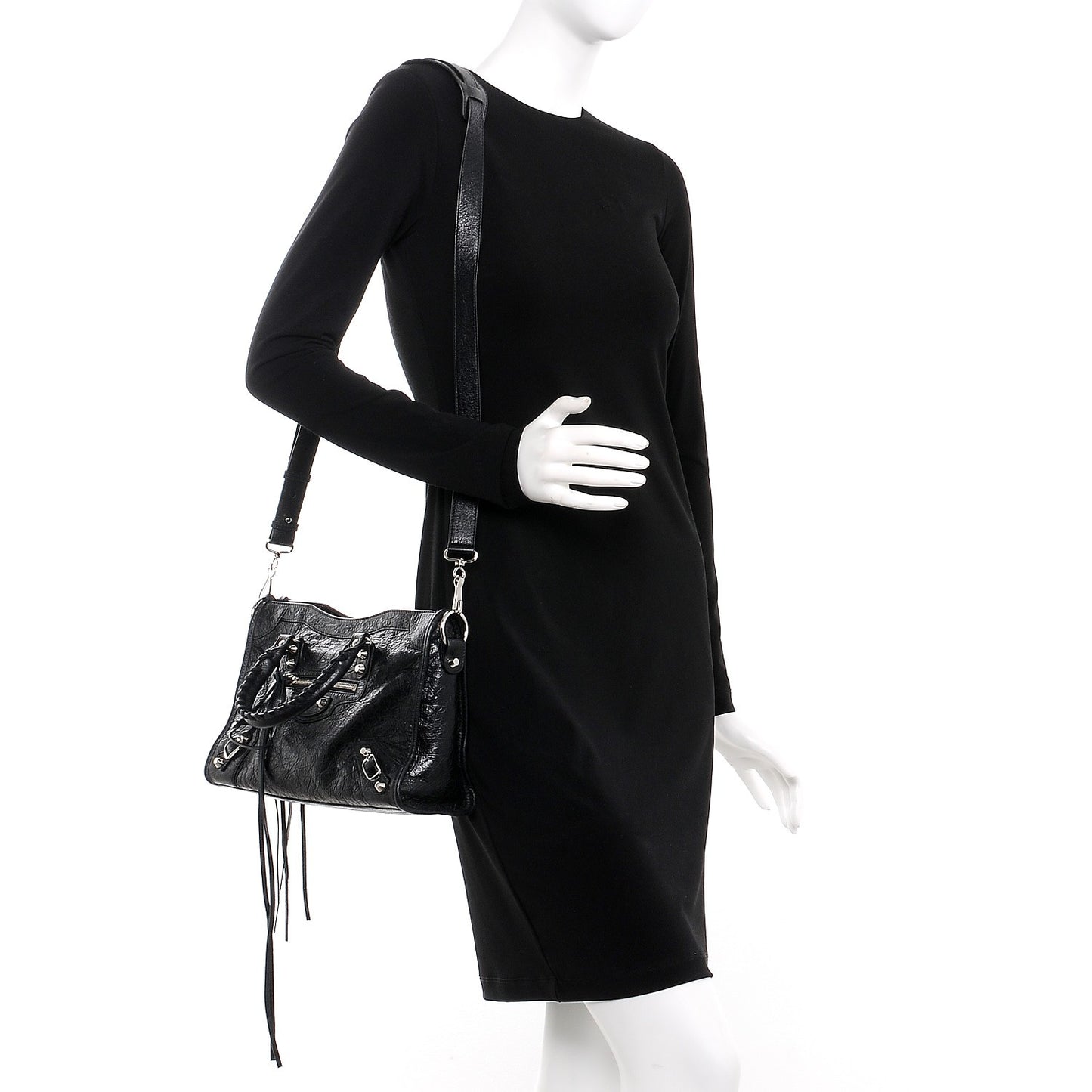 Agneau Classic Silver Hardware S City Black