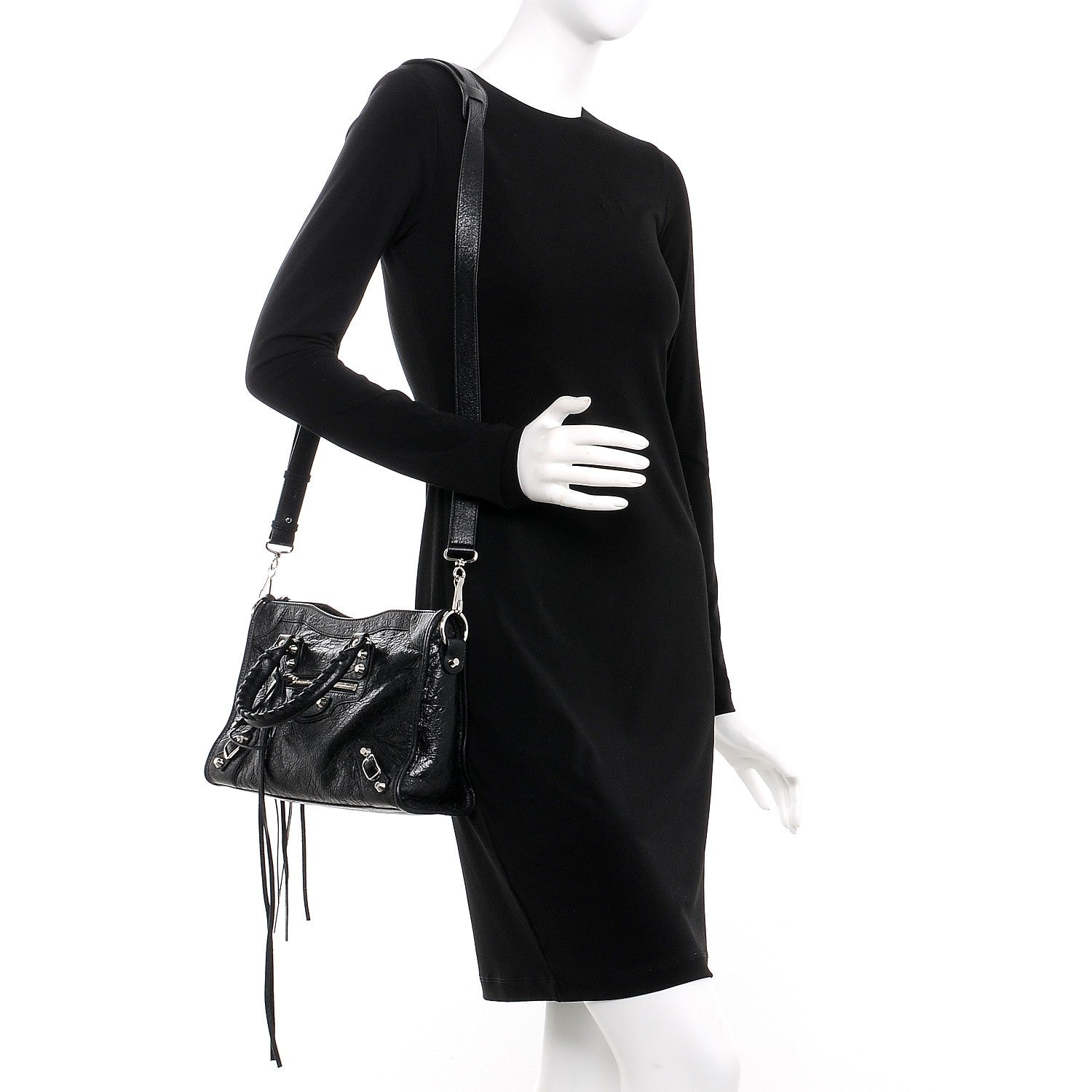 Balenciaga Agneau Classic Silver Hardware S City Black 2 of 7