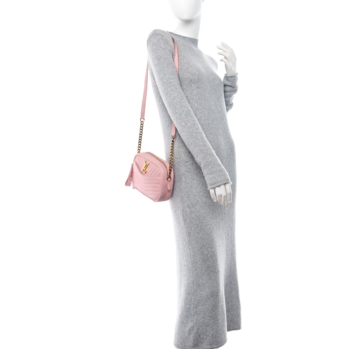 LOUIS VUITTON Calfskin New Wave Camera Bag Smoothie Pink