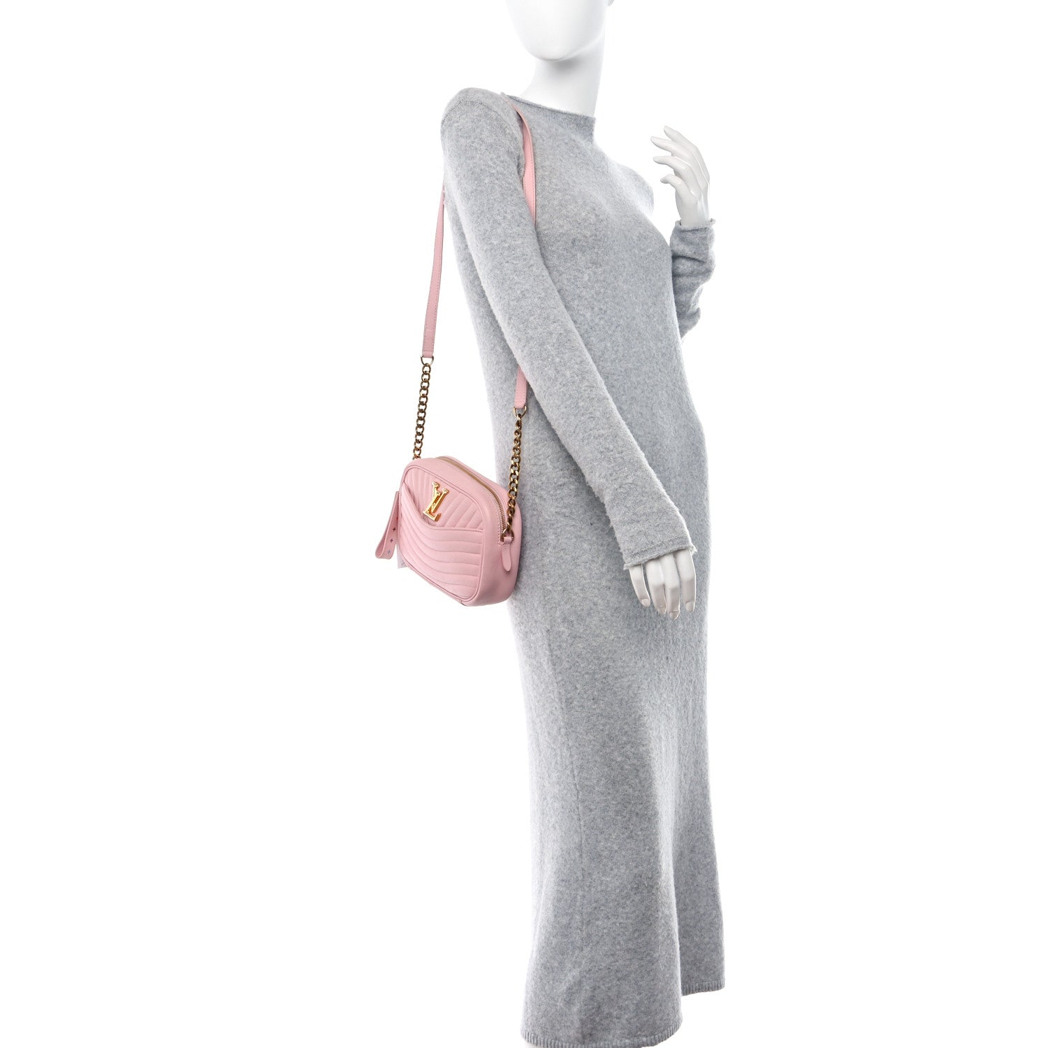 Louis Vuitton LOUIS VUITTON Calfskin New Wave Camera Bag Smoothie Pink 3 of 13
