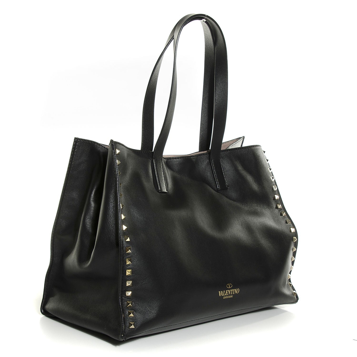 Valentino Garavani Nappa Medium Rockstud Soft Tote Black 3 of 8