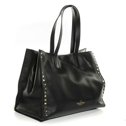 Valentino Garavani Nappa Medium Rockstud Soft Tote Black 3 of 8