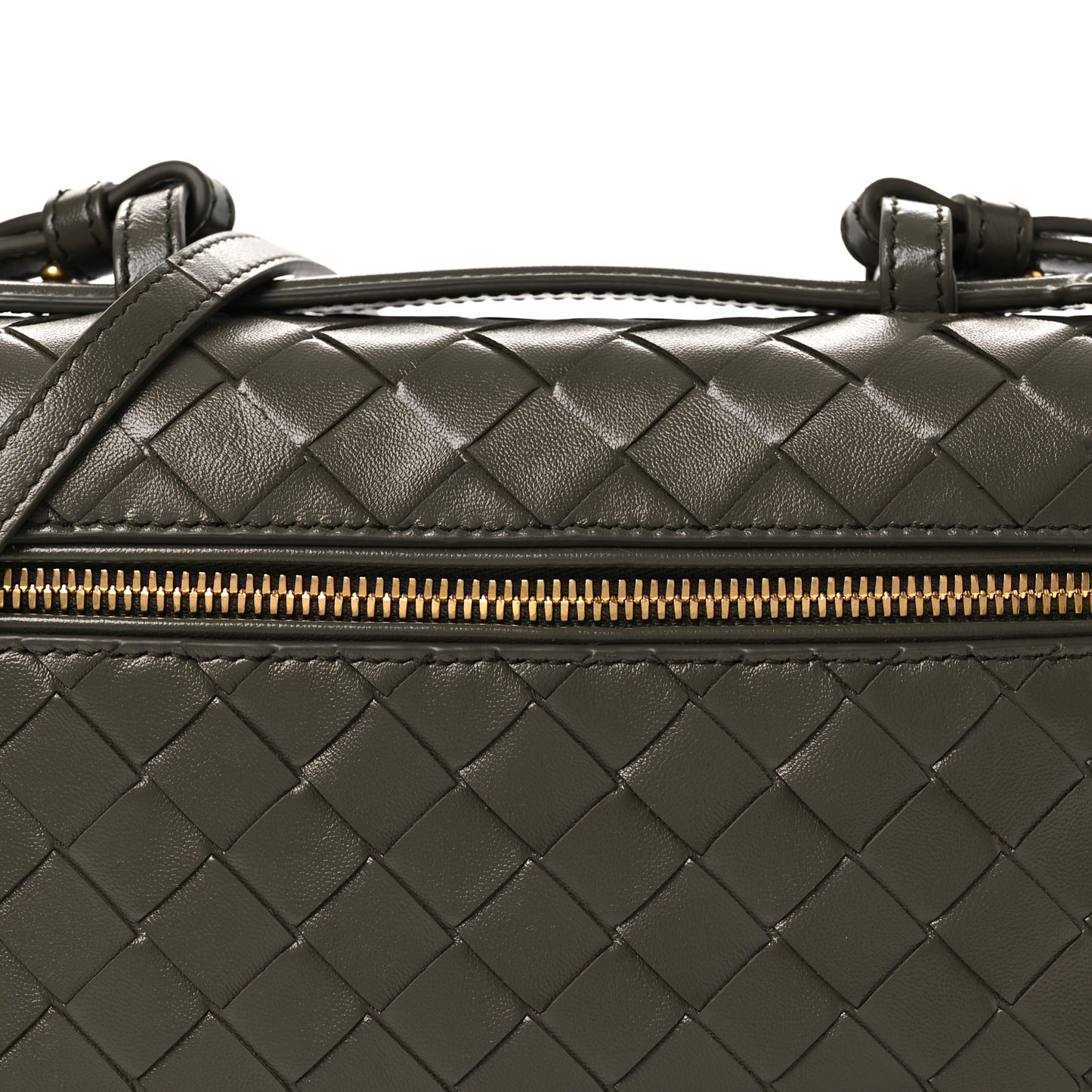 Calfskin Intrecciato Bang Bang Vanity Case Cypress