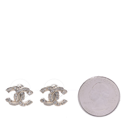 Chanel Crystal CC Earrings Gold 2 of 5