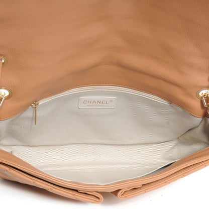Chanel Calfskin Quilted Large Retro Chain Flap Beige 5 of 8