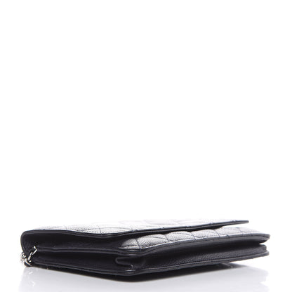 Chanel Caviar Quilted Wallet On Chain WOC Navy Blue 4 of 17
