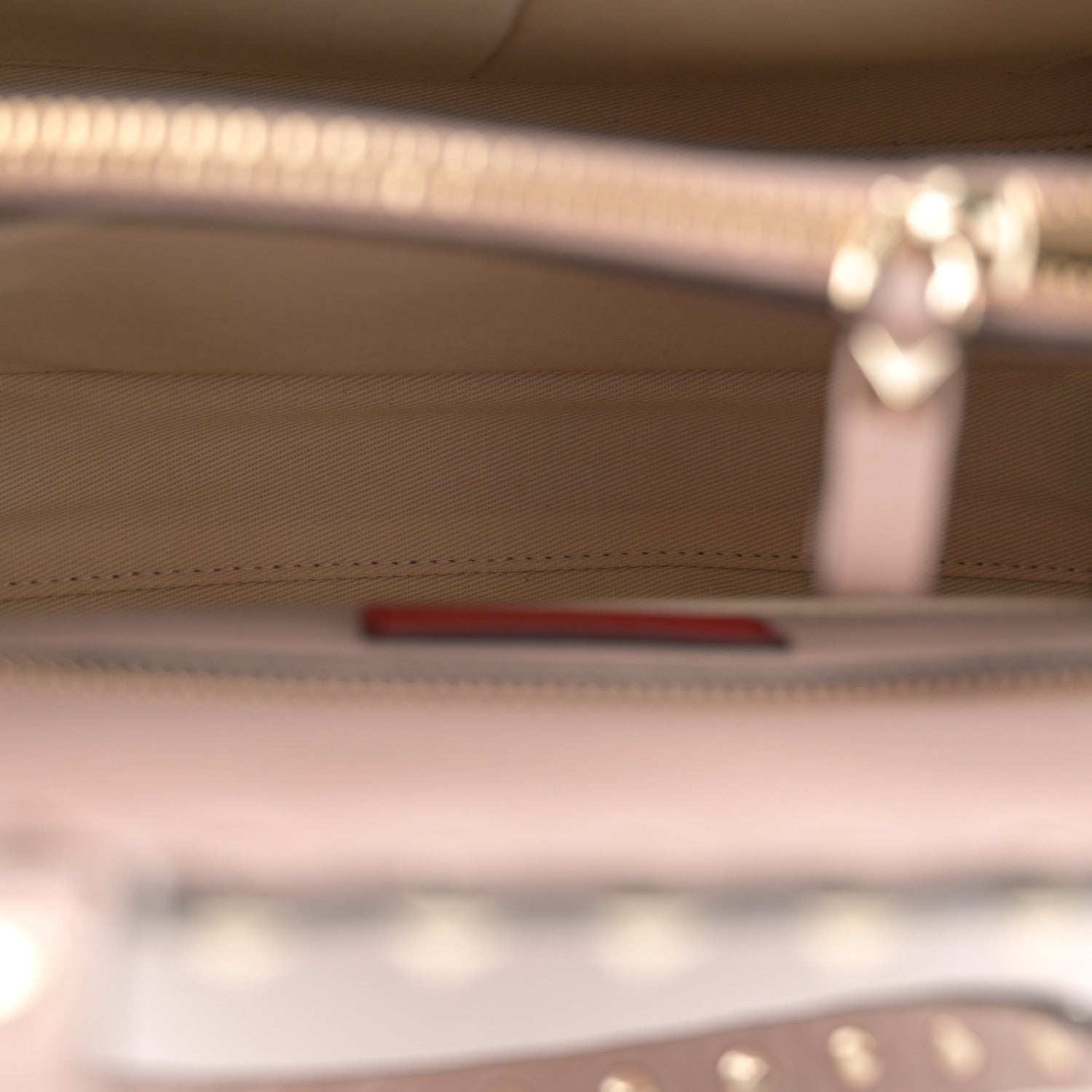 Valentino Garavani Grained Calfskin Rockstud Flip Lock Tote Poudre 6 of 13