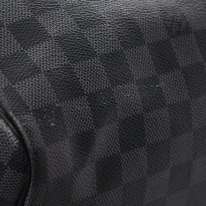 Louis Vuitton Damier Graphite Stripe Keepall Bandouliere 55 Rouge 9 of 10