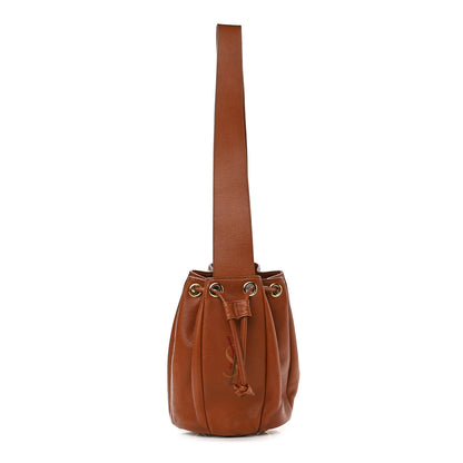 Saint Laurent Calfskin Bucket Bag Tan 1 of 8