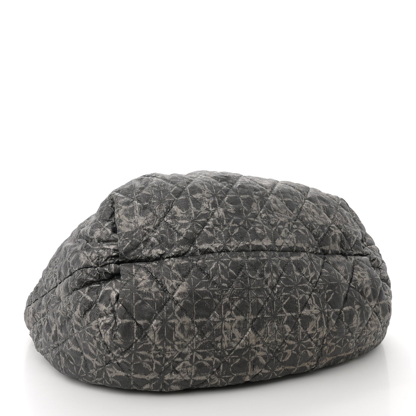 Nylon Printed Cabas Tote Black Gold