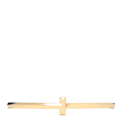 Tiffany 18K Yellow Gold Narrow T T1 Hinged Bangle Bracelet 1 of 4