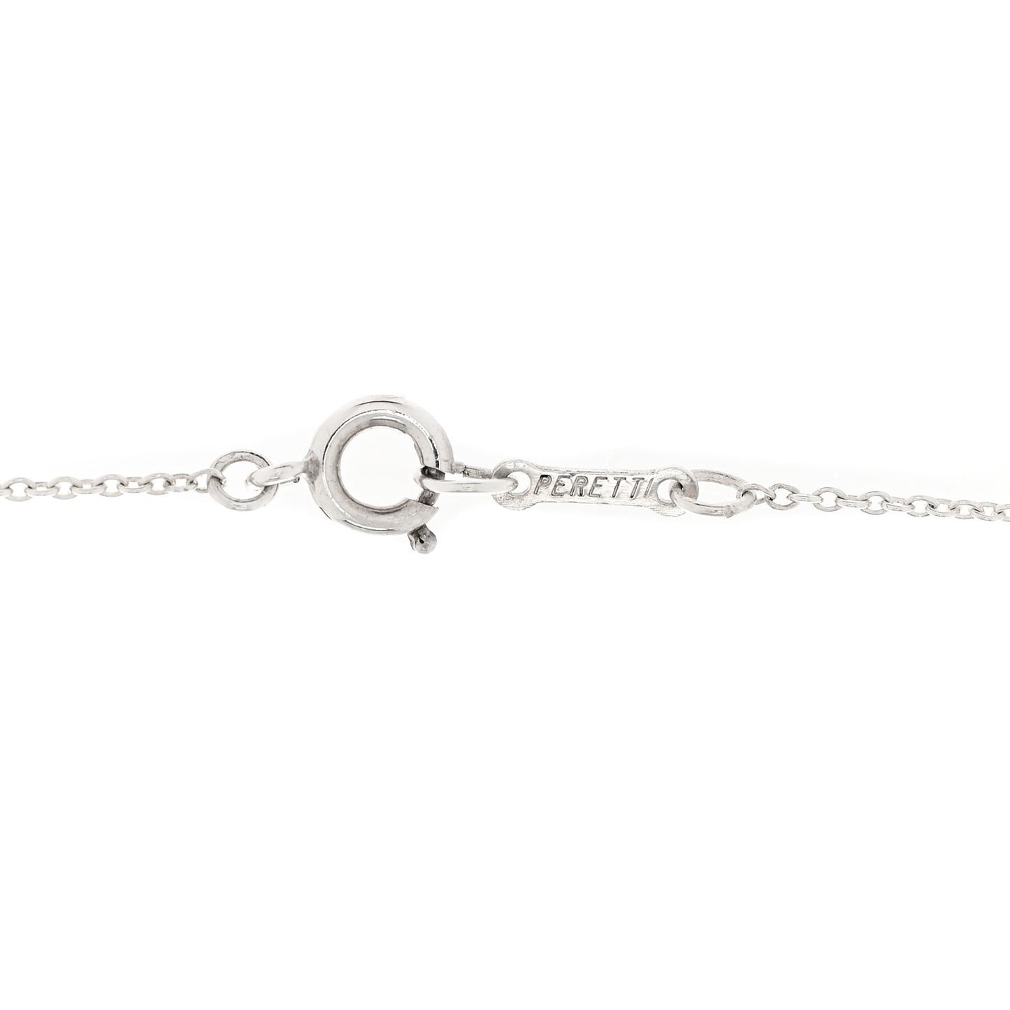 Sterling Silver 19mm Elsa Peretti Bean Pendant Necklace