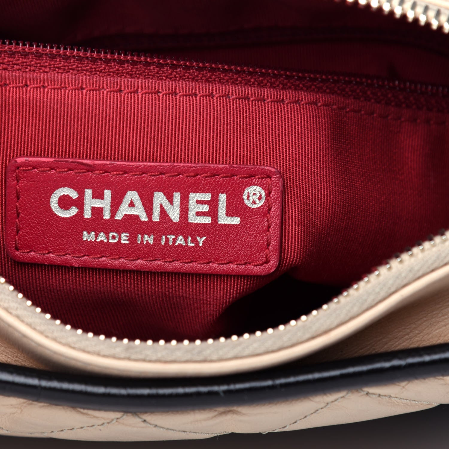 Chanel Aged Calfskin Quilted Small Gabrielle Hobo Beige Black 6 of 12
