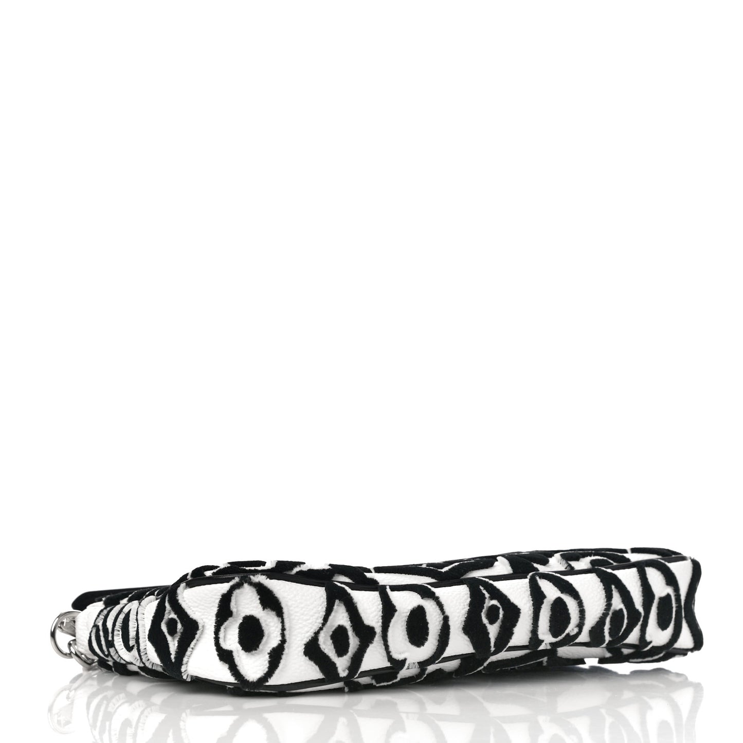 X UF Tufted Monogram Pochette Accessories White Black