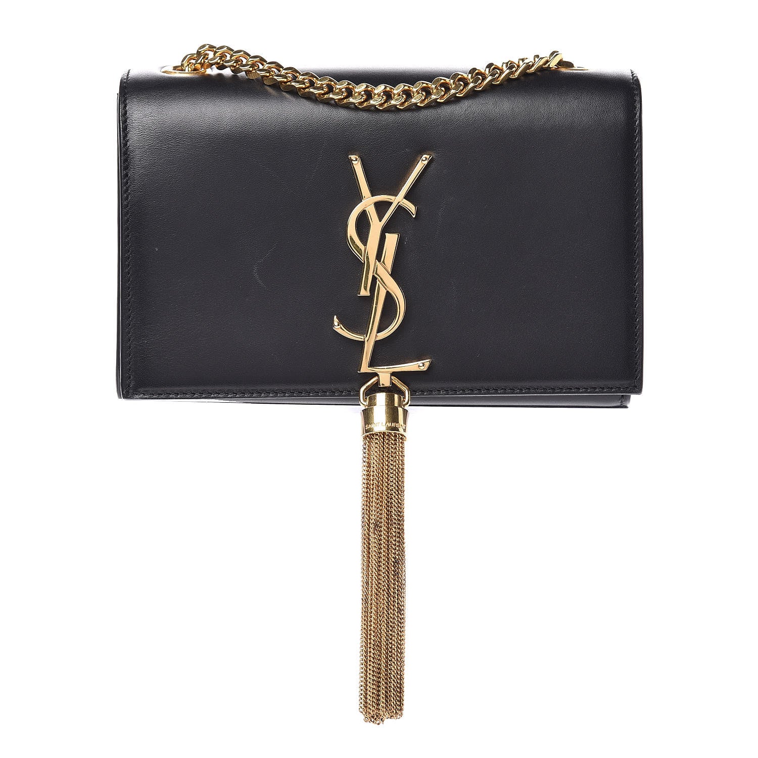 Saint Laurent Calfskin Small Classic Monogram Kate Tassel Satchel Black 1 of 10